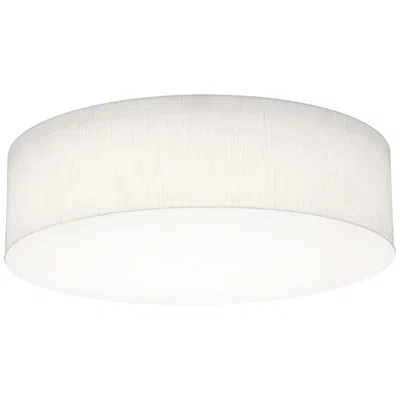 Afx Lighting Anton 19" 3-light White Linen Drum Shade Ceiling Light