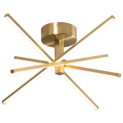 Afx Lighting Jaxx 19 3/4" Wide Satin Brass Led Ceiling Light