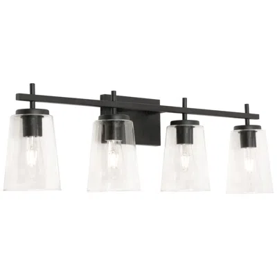 Afx Lighting Joanna 32 1/4" Wide Black Metal 4-light Bath Light