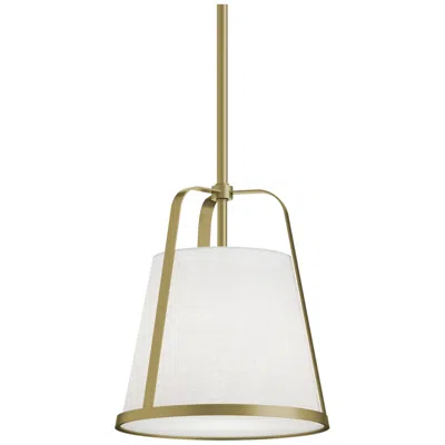 Afx Lizzette 10" Wide Light Antique Brass Led Pendant In Black