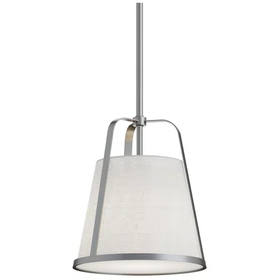 Afx Lizzette 10" Wide Satin Nickel Led Pendant In Silver