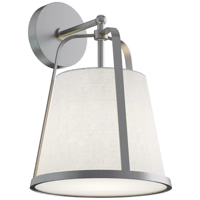 Afx Lizzette 15" High Satin Nickel Led Sconce