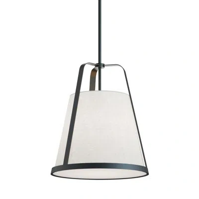 Afx Lizzette 18'' Med Base Pendant In Black