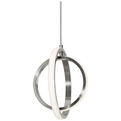 Afx Lock 9" Led Pendant Light - Satin Nickel