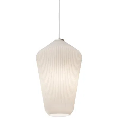Afx Lola 11" Wide Modern Frosted White Ribbed Glass Mini Pendant