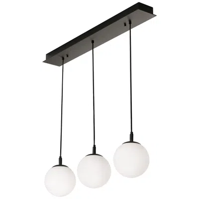 Afx Loretto 36" Wide Triple Glass Orb Modern Pendant Chandelier