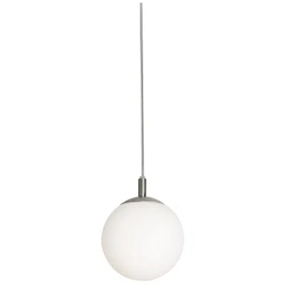 Afx Loretto Pendant - 11.8 In - Medium Base - 120v - Satin Nickel In White