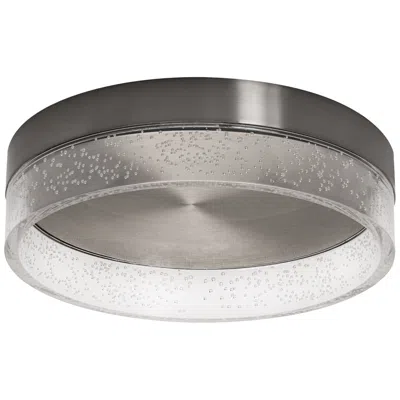 Afx Maggie 11 3/4" Wide Round Satin Nickel Led Ceiling Light