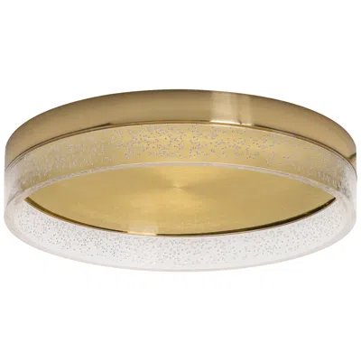 Afx Maggie 15 3/4" Wide Round Satin Brass Led Ceiling Light