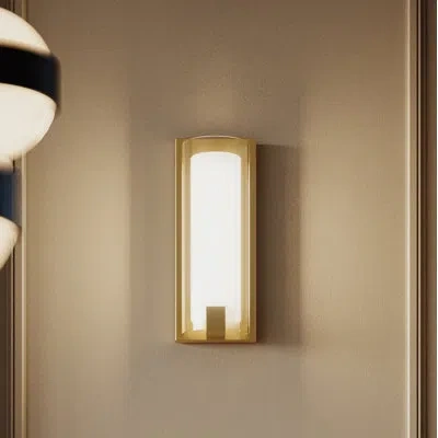 Afx Mesa - Led Sconce - Black In Light Antique Brass