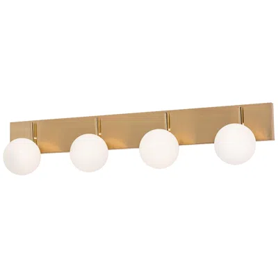 Afx Metropolitan 38" Wide Satin Brass 4-light Led Bath Light
