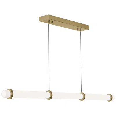 Afx Miami 48" Wide Light Antique Brass Led Linear Pendant