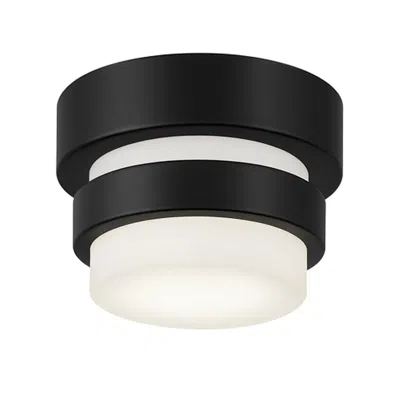Afx Miami 5" Wide Black Led Flush Mount