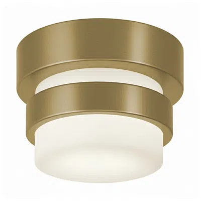 Afx Miami 5" Wide Light Antique Brass Led Flush Mount