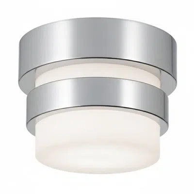 Afx Miami - Led Flush Mount - Black In Polished Chrome