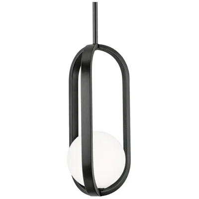 Afx Milan 7" Wide Black Led Pendant