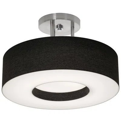 Afx Montclair 12" Semi-flush - Black Shade