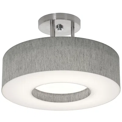Afx Montclair 12" Semi-flush - Grey Shade