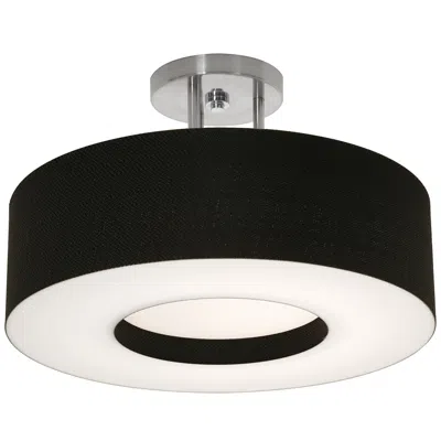 Afx Montclair 15" Semi-flush - Black Shade