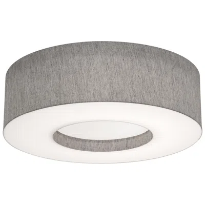 Afx Montclair 15" Wide Satin Nickel Gray Drum Ceiling Light