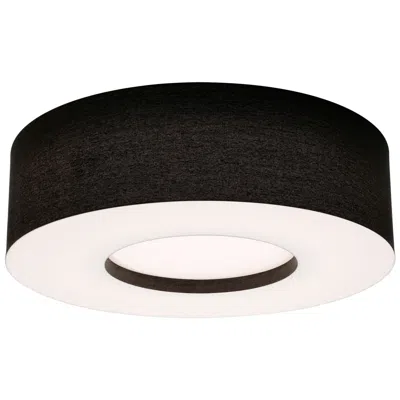 Afx Montclair 24" Wide Black And White Modern Flush Mount