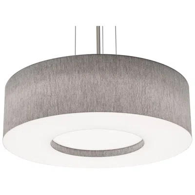 Afx Montclair 24" Wide Satin Nickel Led Pendant With Grey Shade