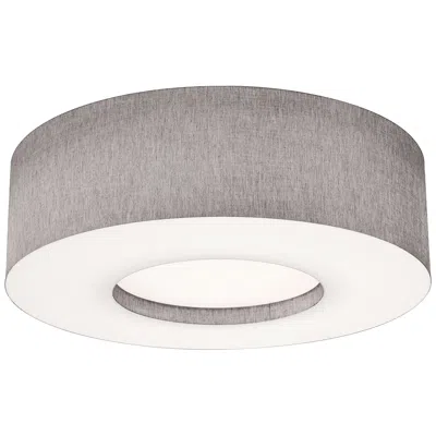 Afx Montclair 30" Wide Gray Drum Ceiling Light