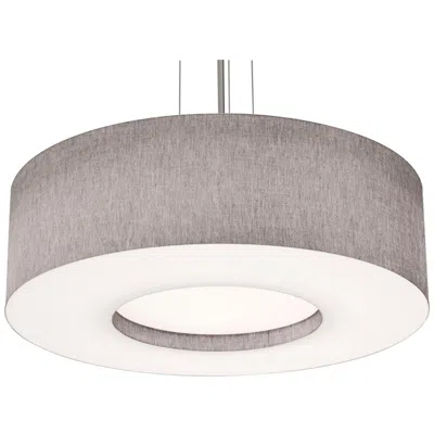 Afx Montclair 30" Wide Satin Nickel Led Pendant With Grey Shade