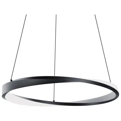 Afx Oberon 24" Wide Black 40w Led Pendant