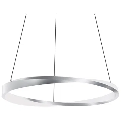 Afx Oberon 24" Wide Satin Nickel 40w Led Pendant