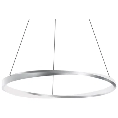 Afx Oberon 32" Wide Satin Nickel 50w Led Pendant In Silver