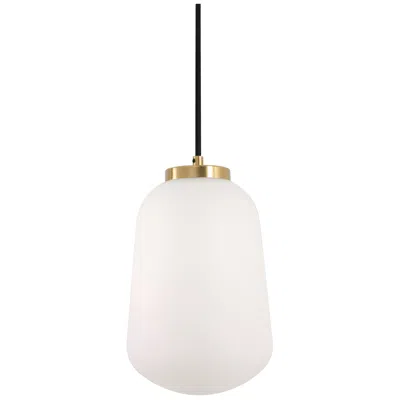 Afx Olivia 7" Wide Light Antique Brass Led Pendant In Multi