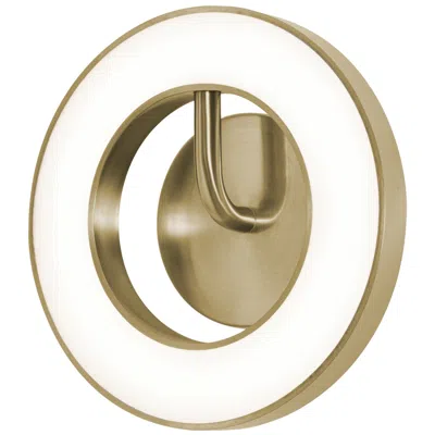 Afx One 10" High Light Antique Brass Led Wall Sconce