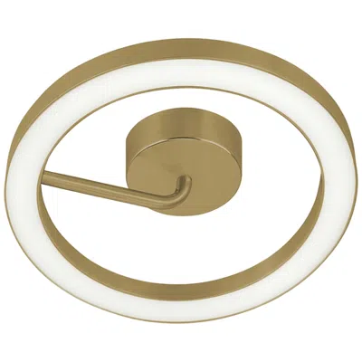 Afx One 18" Wide Light Antique Brass Led Flush Mount