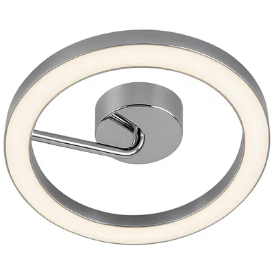Afx One 18" Wide Polished Chrome Led Flush Mount