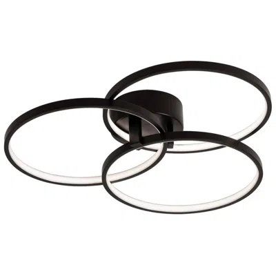 Afx Orion 15.75" Wide Black Finish Led Modern Ring Ceiling Light