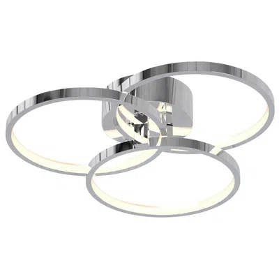 Afx Orion 15.75" Wide Polished Chrome Led Modern Ring Ceiling Light