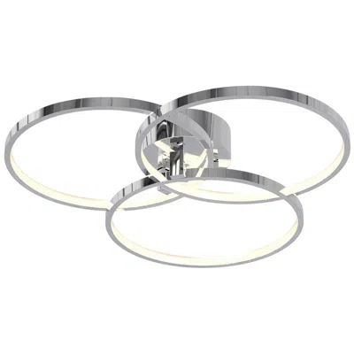 Afx Orion 20" Wide Polished Chrome Led Modern Ring Ceiling Light