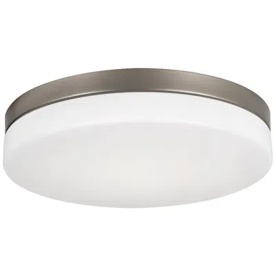 Afx Oscar 11" Wide Modern Satin Nickel And White Flush Mount