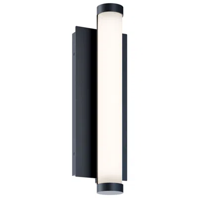 Afx Path 18" High Black Led Outdoor Sconce With Frosted White Acrylic Shade