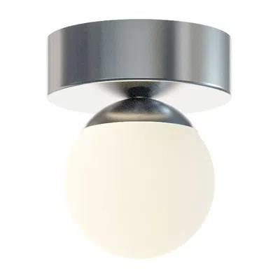 Afx Pearl 4.33" Wide Satin Nickel Led Flush Mount In Gray