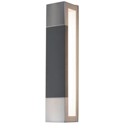 Afx Post 13 1/2" High Satin Nickel Dark Gray Led Wall Sconce