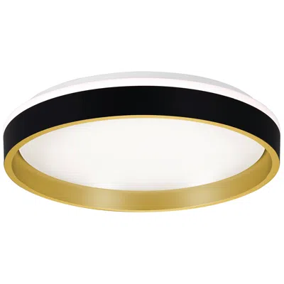 Afx Rana 16" Wide Black Led Flush Mount