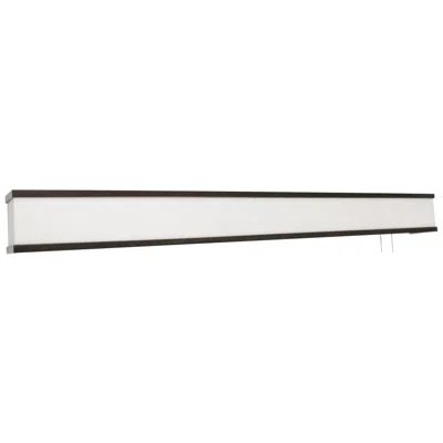 Afx Randolph 50" Wide Oil Rubbed Bronze Linen Led Overbed Wall Light