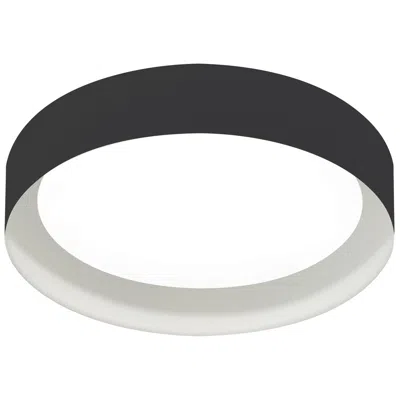 Afx Reveal 12" Wide Black, White, White Led Flush Mount