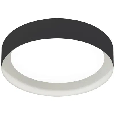 Afx Reveal 16" Wide Black, White, White Led Flush Mount