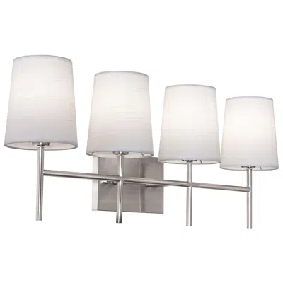 Afx Rose 27" Wide 4-light Satin Nickel Led Vanity In Silver