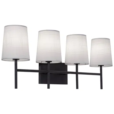 Afx Rose 27" Wide Black 4-light Vanity Bath Light