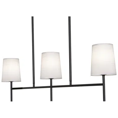 Afx Rose 36" Wide 3-light Candelabra Base Black Linear Pendant
