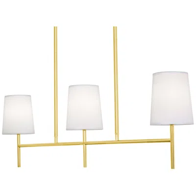 Afx Rose 36" Wide 3-light Candelabra Base Satin Brass Linear Pendant